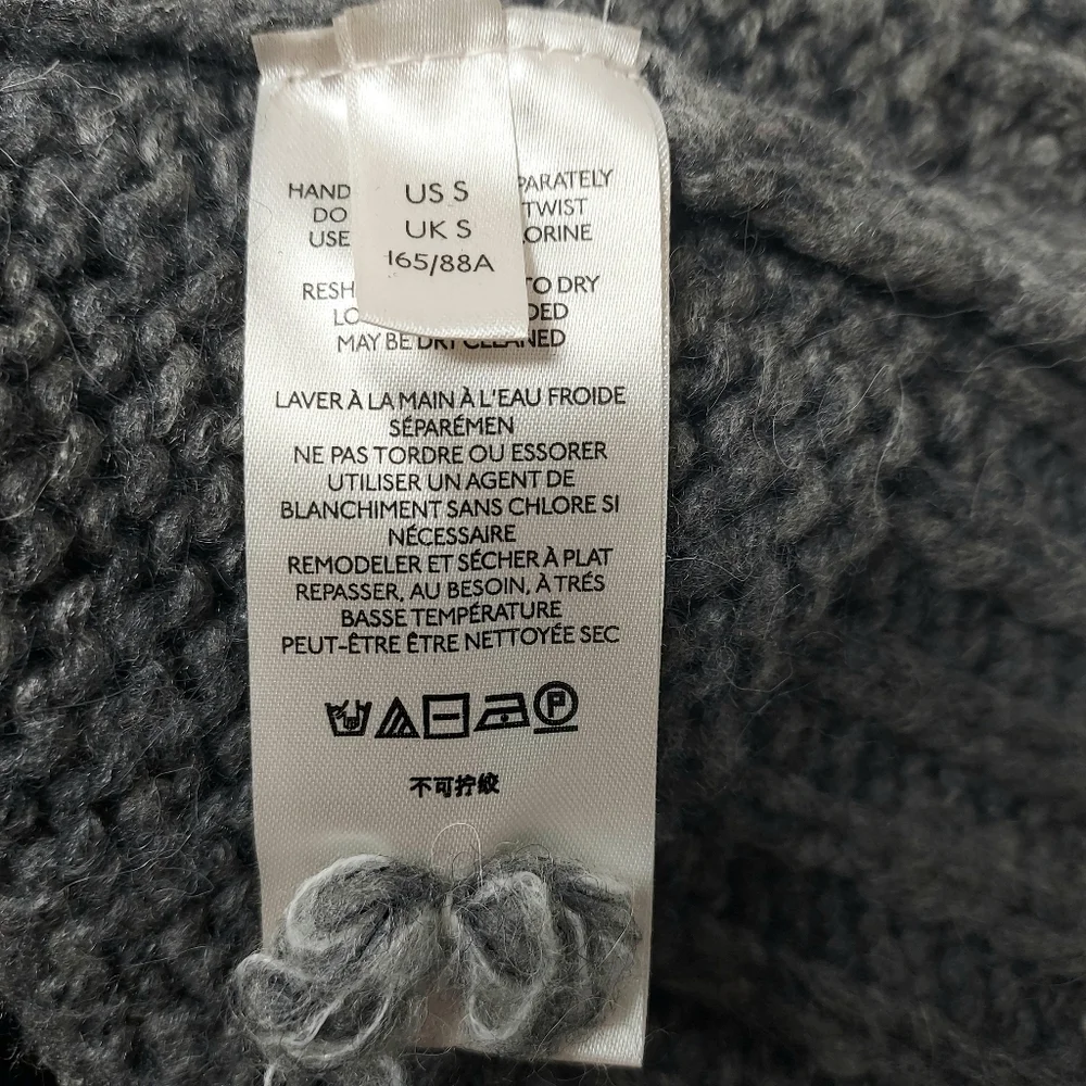 Anthropologie Perri Ombre Wool Blend Tunic Sweater Wool Alpaca Oversized Small